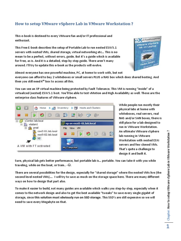 Setting Up VMware vSphere Lab in Workstation | PDF | Hyper V | Virtual ...