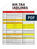 Bir Tax Deadlines 2015