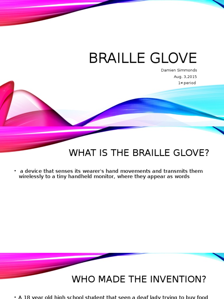 Braille Glove PDF Communication Computing And Information Technology