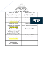 2010 SFL Meet Schedule