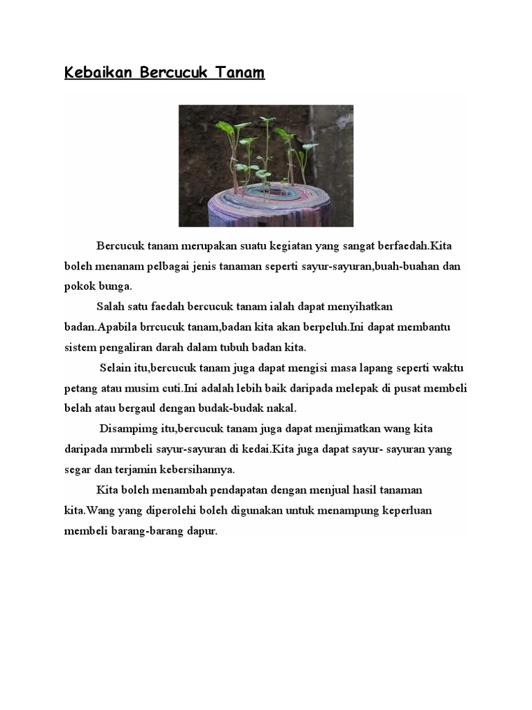 Kebaikan Bercucuk Tanam Pdf