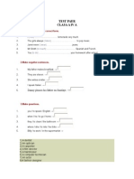 Verbs and Jobs Test Worksheet