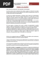 EL HURTO. DERECHO PENAL III