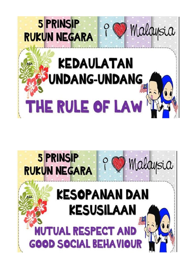Rukun Negara Eng Version | PDF
