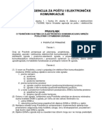 Pravilnik o Tehničkim Uvjetima Za Elektroničku Komunikacijsku Mrežu Poslovnih I Stambenih Zgrada