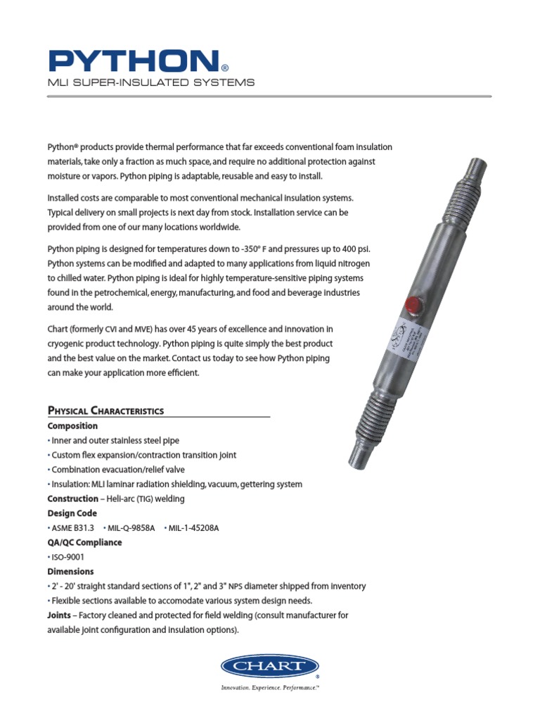 Python Literature | PDF | Thermal Insulation | Pipe (Fluid Conveyance)
