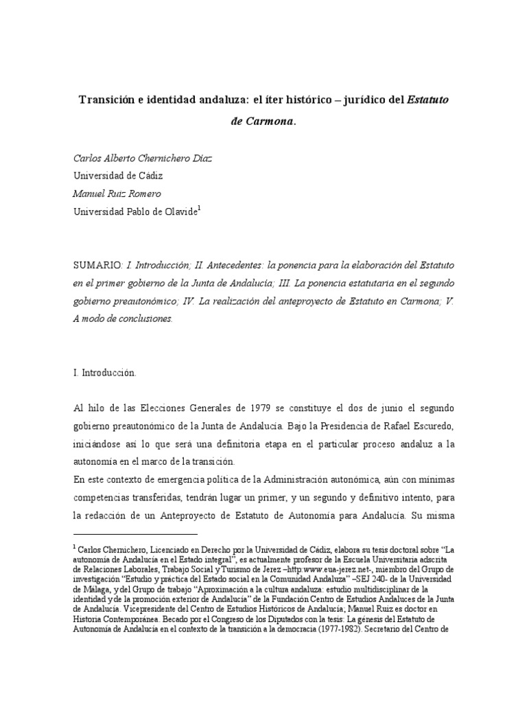 Transición E Identidad Andaluza El íter Histórico - 