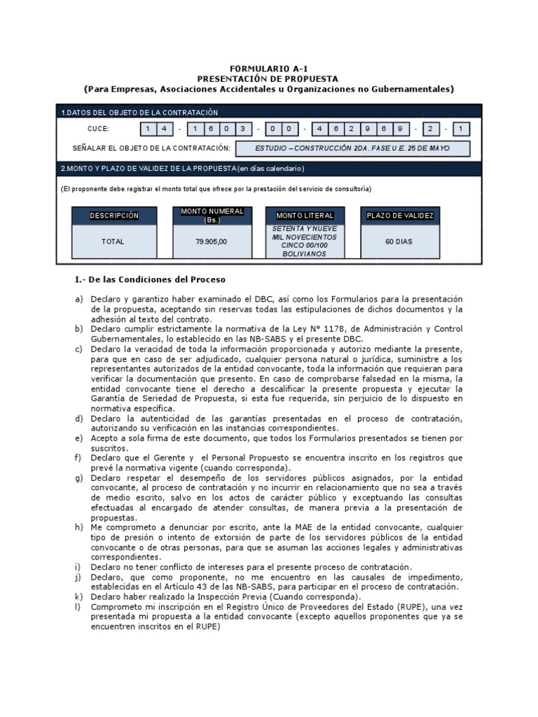 Formulario A 1 | PDF | Organización no gubernamental | Gobierno