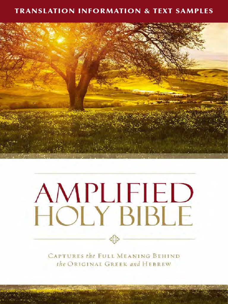Amplified Bible Translation and Text Samples | PDF | Book Of Proverbs ...