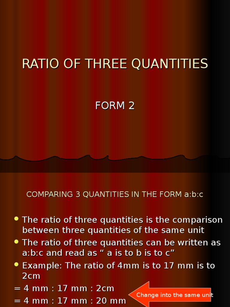 Ratios of Three Quantities Explained | PDF