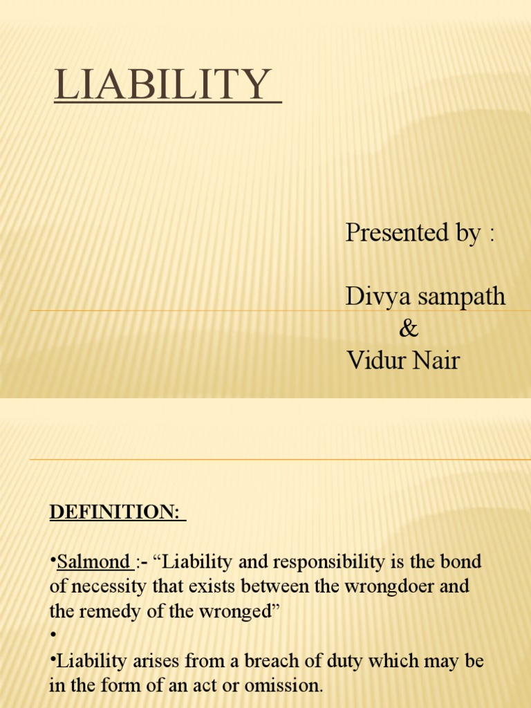 Liability UNDER Jurisprudence | PDF | Mens Rea | Strict Liability