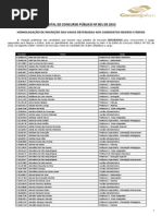 Resultado concurso Caxias