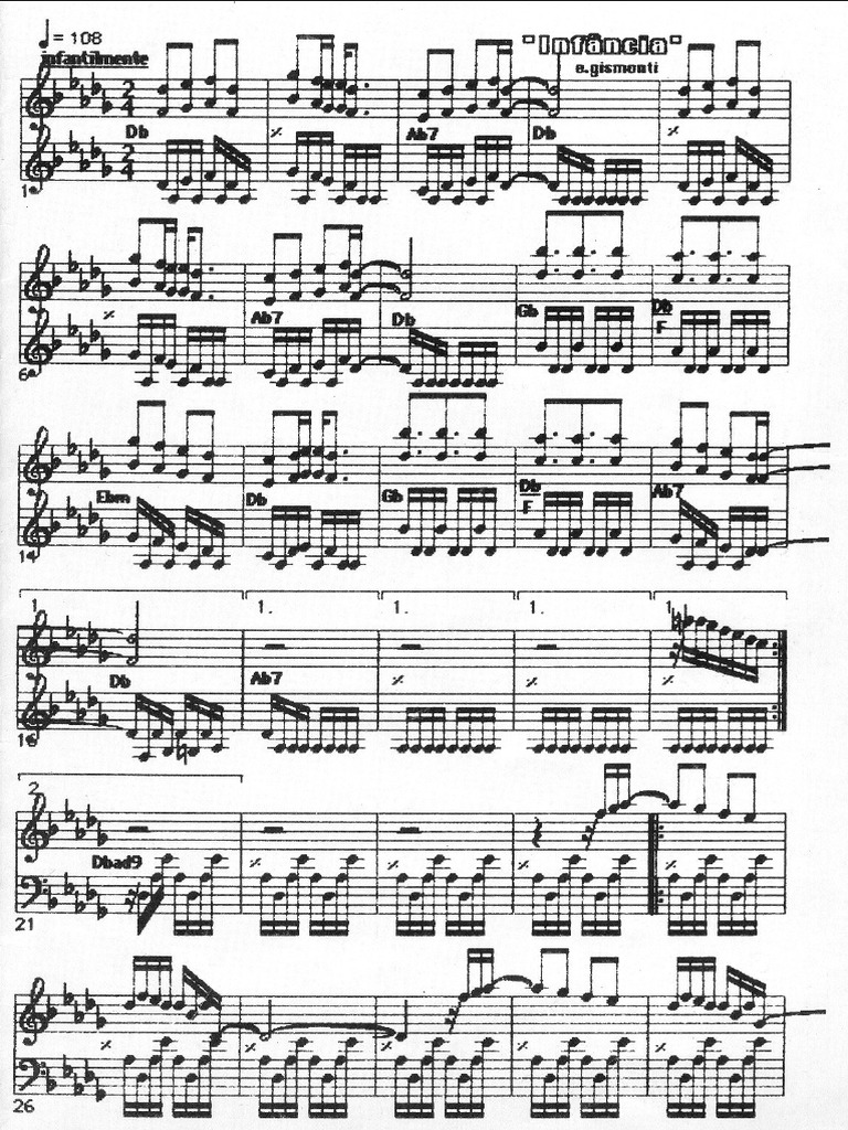 Egberto Gismonti 楽譜 絶版
