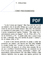 A Arte Como Procedimento, Viktor Chklovski