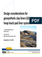 Design Considerations For Geosynthetic Clay Liners (GCLS) in Heap Leach Pad Liner Systems