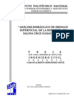 270 - Analisis Hidraulico de Drenaje Superficial de La Refineria de Salina Cruz Oaxaca