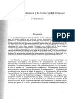 La Herrneneumatica y La Filosofia Del Lenguaje