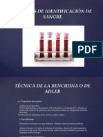 Técnicas de Forenses Identificación de Sangre