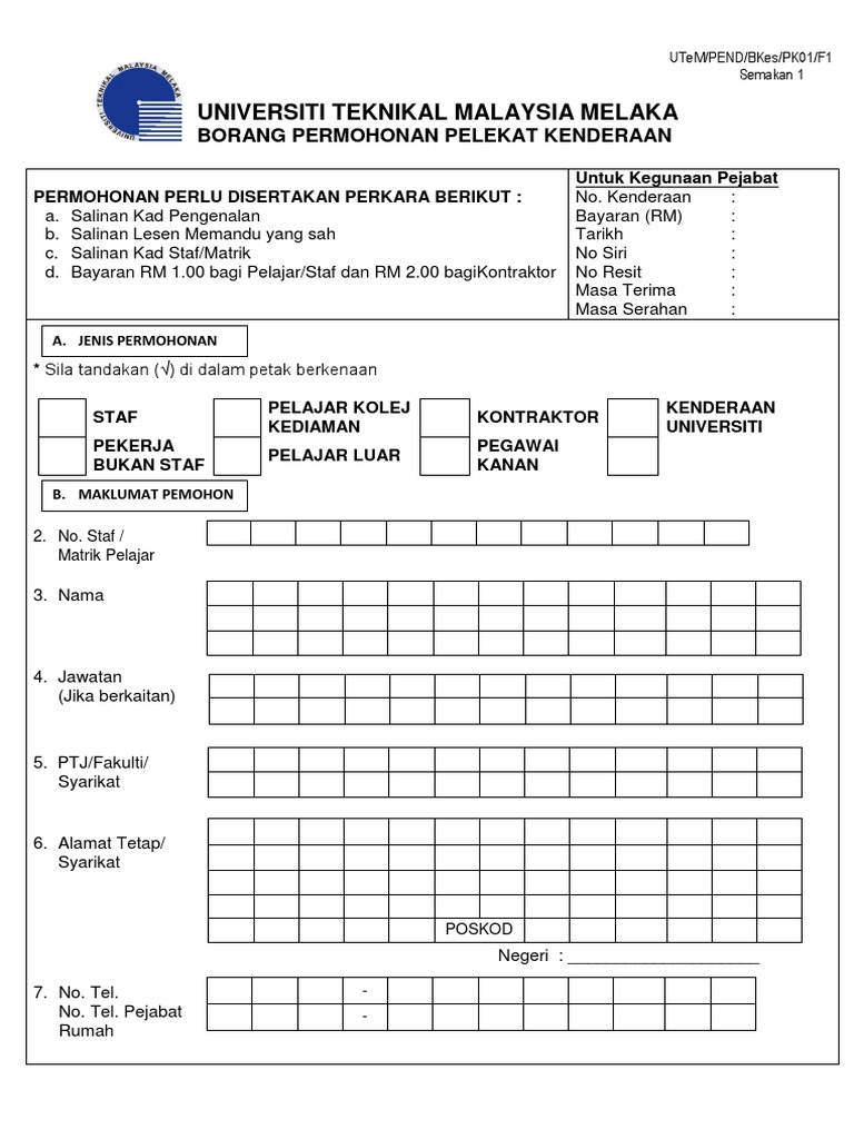 Manual Permohonan Sticker Kenderaan Pegawai Displin Surat Menyurat Rekod Berita Biasiswa Aduan Kes 80rano Penaesanan Penda Cedil
