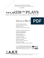 Cat On A Hot Tin Roof Words On Plays (2005)