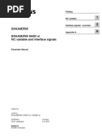 SINUMERIK 840D SL NC Variable and Interface Signals