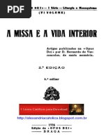Dom. Bernardo de Vasconcelos - A Missa e a Vida Interior