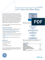 Whatman 934 Ah Glass Microfiber Filters Tech Sheet