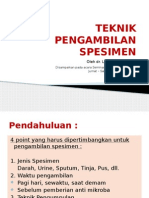 Teknik Pengambilan Spesimen