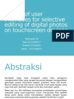 Design of User Interfaces For Selective Editing of Digital Photos On Touchscreen Devices