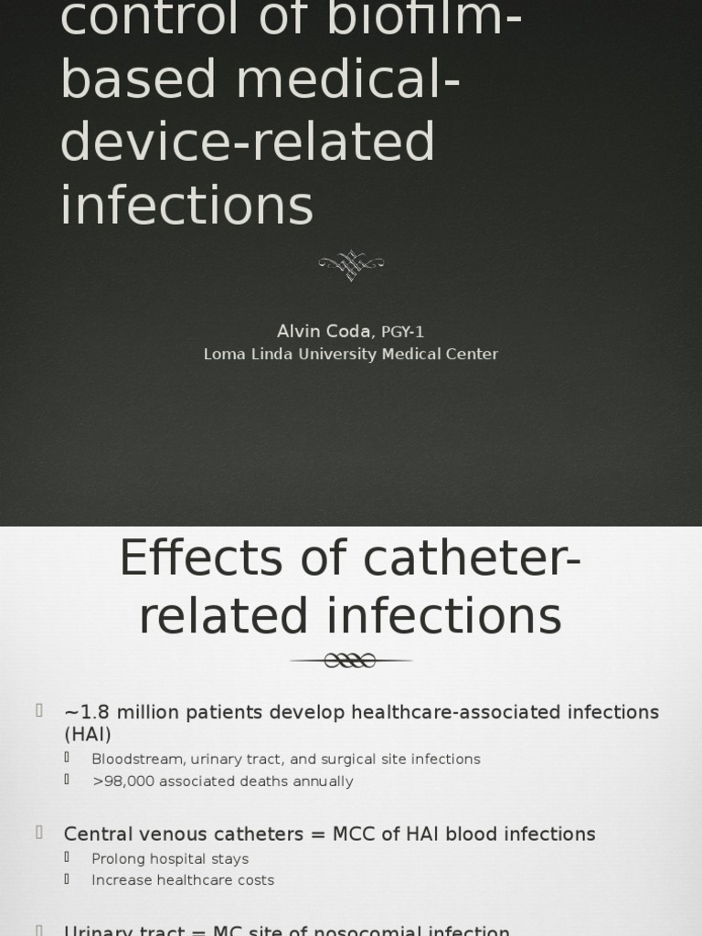Biofilm Control in Medical Devices | PDF | Biofilm | Hospital Acquired ...