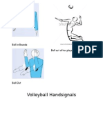 Volleyball Handsignals: Ball in Bounds Ball Out After Player Contact