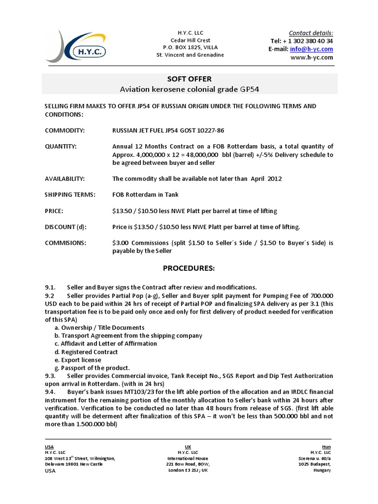 Petroleum Agreement Invoice Chemistry