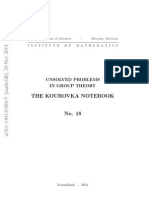 The Kourovka Notebook