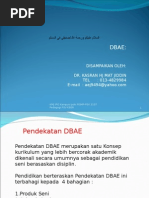 Pendekatan Dbae Pdf