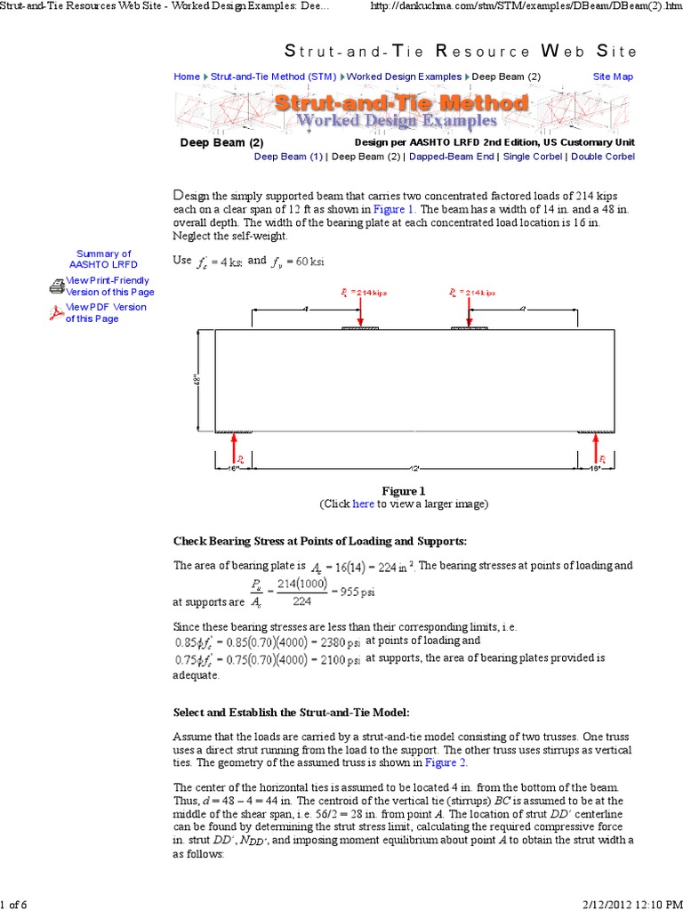 Deep Beam (2).pdf Truss Stress (Mechanics)