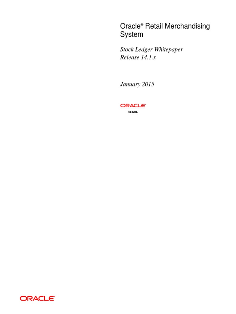 RMS Stock Ledger White Paper14.1.x PDF Inventory Retail