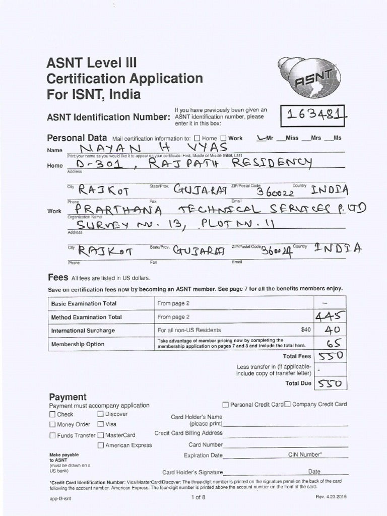 Asnt Level II Aplicatio MT PT | PDF