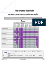 Resumo de Lançamento Das Atividades: Disciplina: Contabilidade Aplicada À Administração