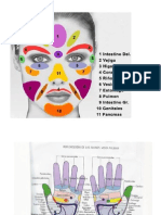 Reflexología aplicada sobre rostro y manos