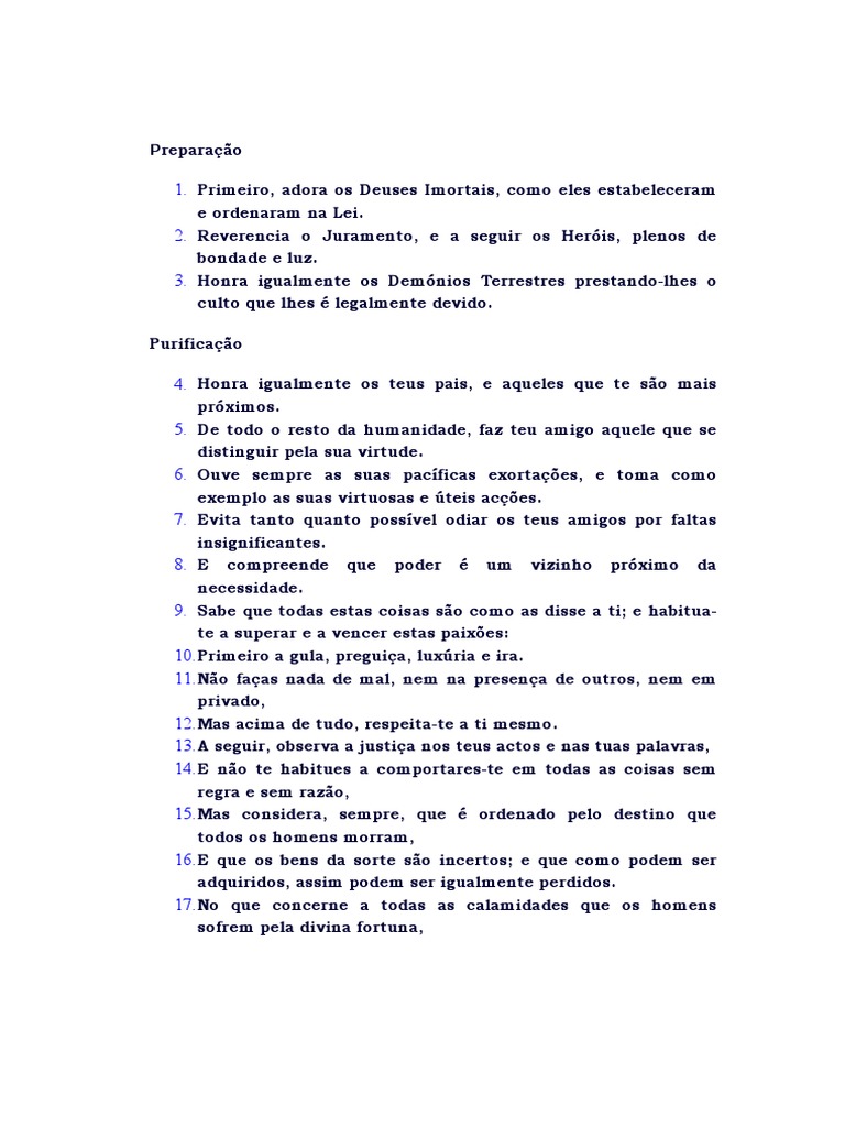 Os Versos de Ouro de Pitágoras, PDF, Imortalidade