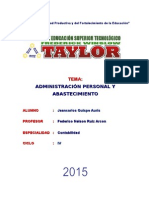 Administracion de Personal-Abastecimiento