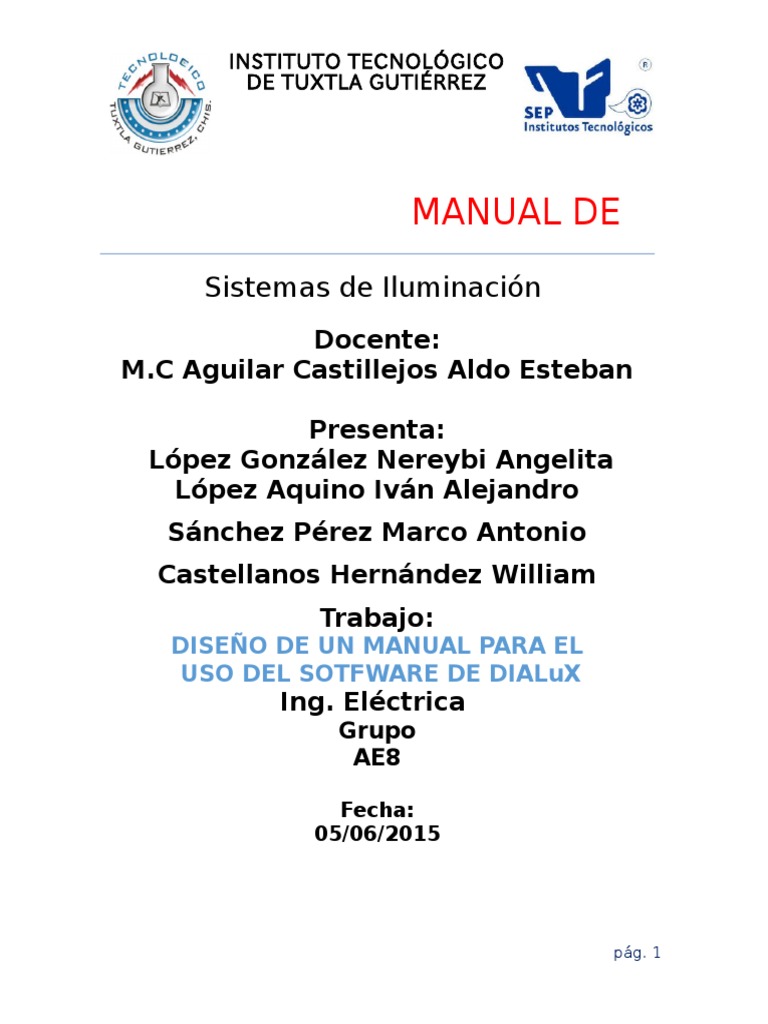 Manual de Uso de DIALux | PDF | Ventana (informática) | Encendiendo