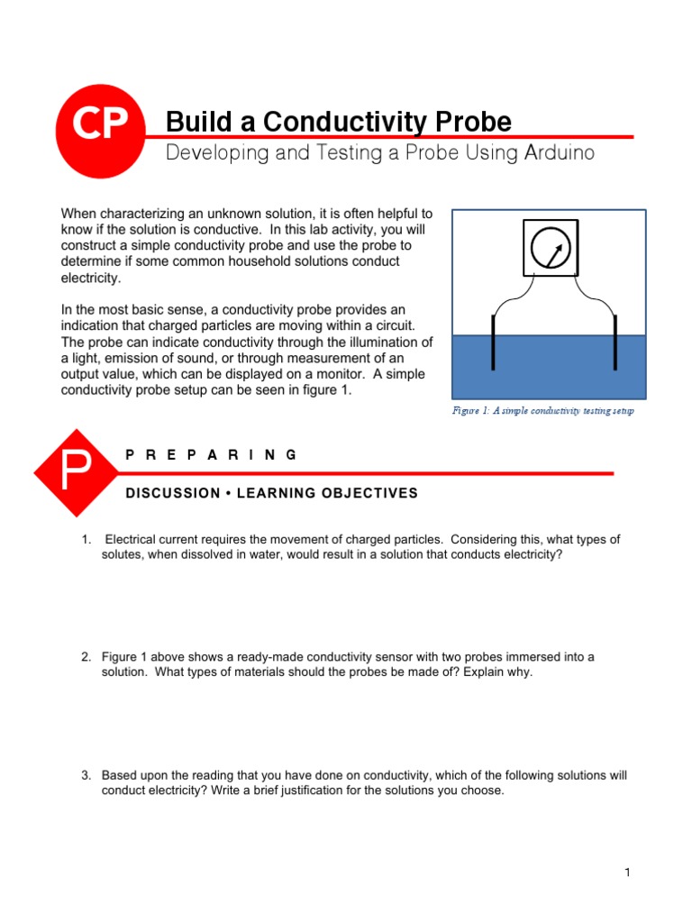 Conductivity Probe Lab Activity Guide | PDF | Teaching Methods ...