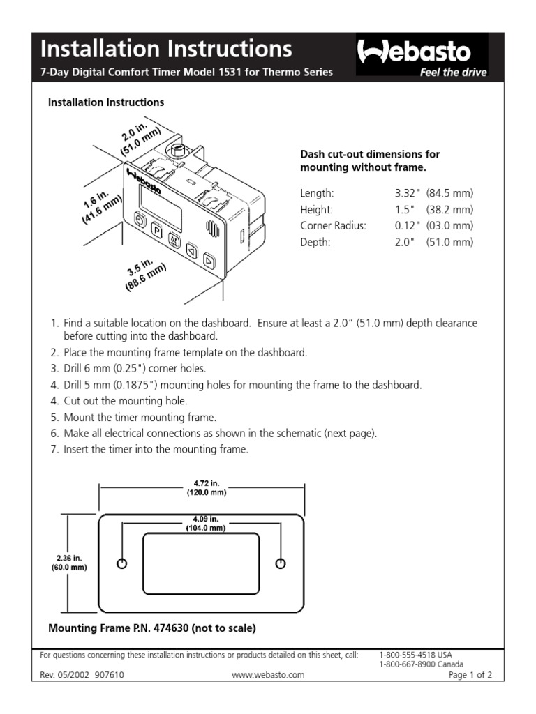 7-Day Digital Model 1531 Comfort Installation | PDF