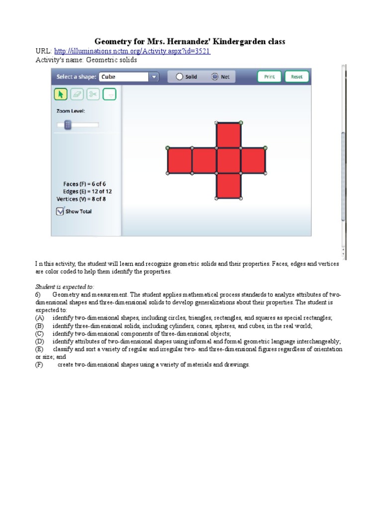 Geometric Solids Activity for Kids | PDF | Art