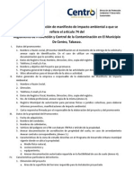 Requisitos Manifiesto de Impacto Prote Amb