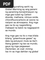 Pangunahing Sanhi Ng Global Warming Pdf