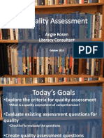 quality assessments