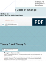 Cracking The Code of Change: Written by Nitin Nohria & Michael Beer