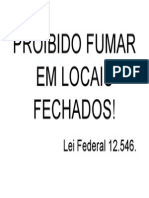 Proibido Fumar em Locais Fechados